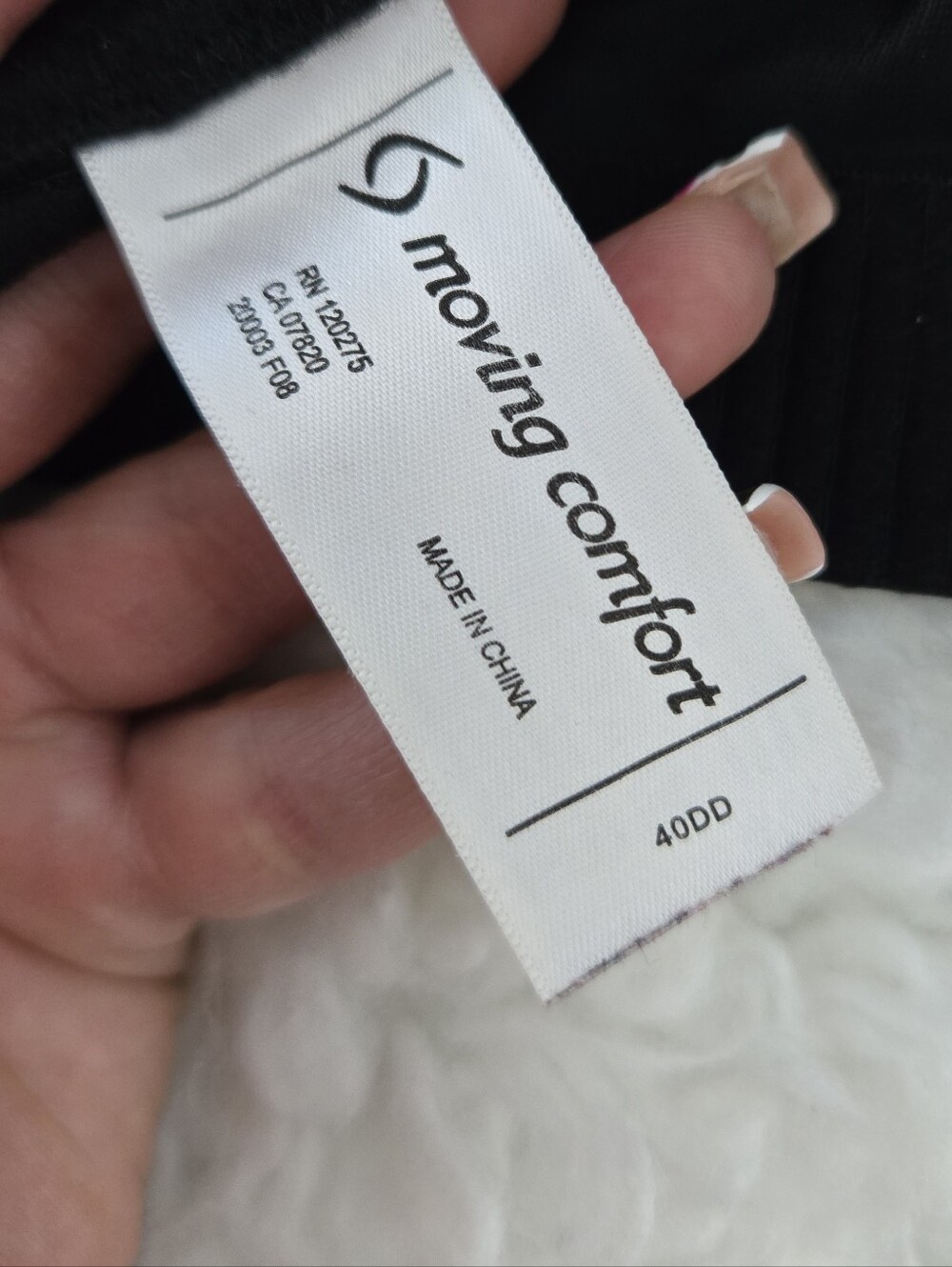 Brooks Moving Comfort Fiona Sports Bra. Black. Size 40DD. - Picture 8 of 8